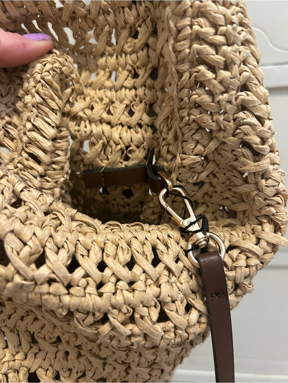 Zara Woven Tote - Picture 6 of 7